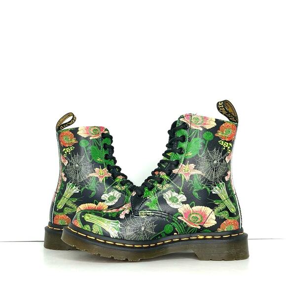 NIB Dr Martens Wild Botanics 1460 Lace Up Ankle Boots Women’s 5 Shoes - Picture 6 of 13